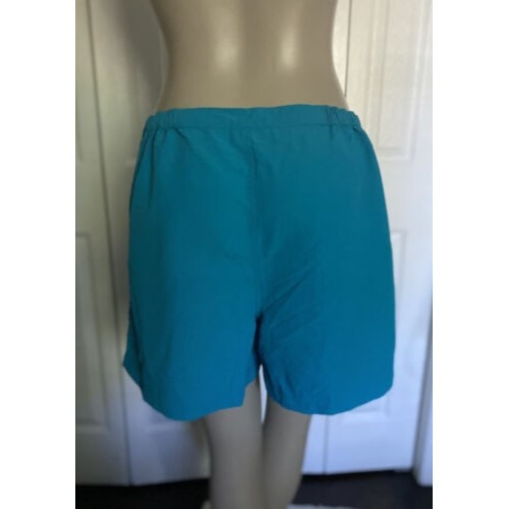 L.L. Bean Women’s Blue Supplex Nylon Drawstring Shorts with Pockets Size L - Picture 3 of 13